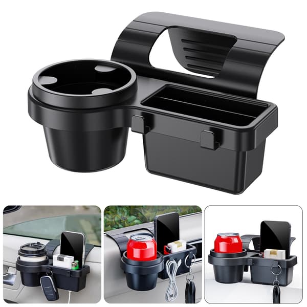 Multifunksjonell oppbevaringsboks for bilvindu, for viktige telefoner og kopper