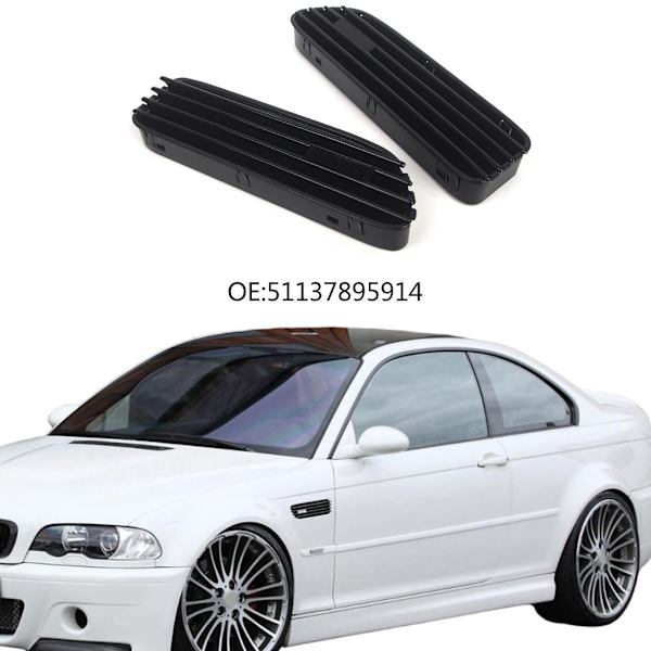 Utvendig Side Grill Ventil Ramme Frontfanger Beskyttelsesskall For E46 51137895914