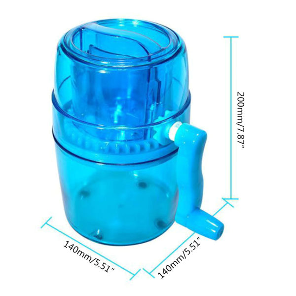Manuell Ice Crusher Handvev Rakapparat för att göra drycker Hushållssnökotte eller Slushies Fine Chips Snow Cone Maker