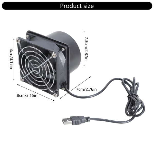 8 cm diameter ventilationsventilator til effektiv luftcirkulation i kabinetter