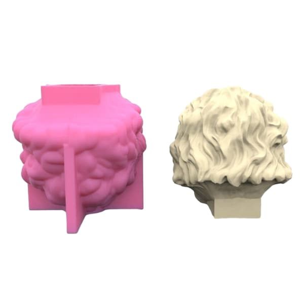 3D Løvehoveder Lysform Håndlavede Lys Aroma Voks Sæbeforme til Dekoration