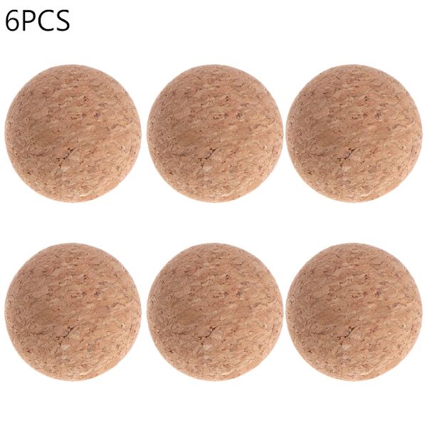 6 stk. 36 mm Bordfodbold Kork Massivt Træ Bordfodbold Bordfodbold Fodboldmaskine Udskiftningstilbehør