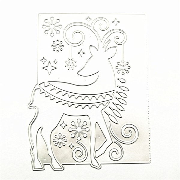 Jul Älg Metallskärning Dies Scrapbooking Stencil Die Cuts Kort Prägling DIY Fotoalbum Mall Form 1