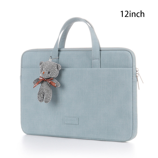 Laptopväska för Air Pro13 för Case 13 14 15 11 12 in Vattentät PC Notebook-väska för Dell för Acer hp- Handväska Brie Blue 12-inch