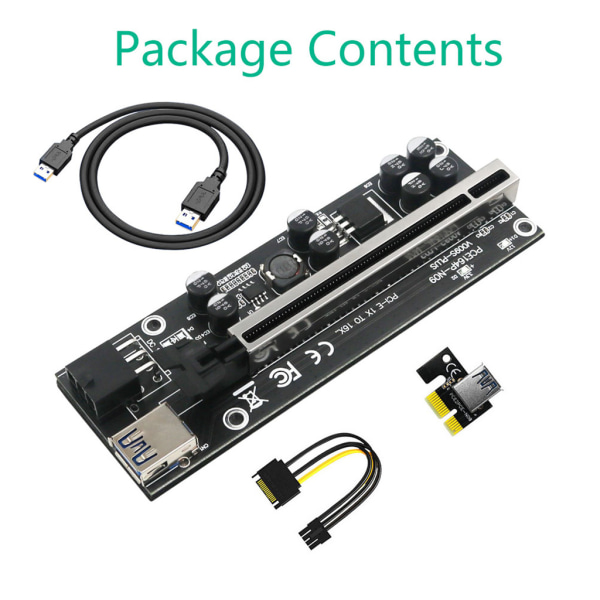 60 cm dubbelskärmad USB 3.0-kabel PCI-E Pcie Riser 009S PLUS Profesional för Express 1X 4x 8x 16x Extender PCI E Riser