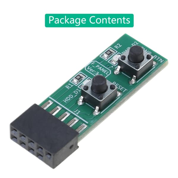 2x5 Pin ResetPower ONOFF Switches Board Adapter til Computerforbindelse