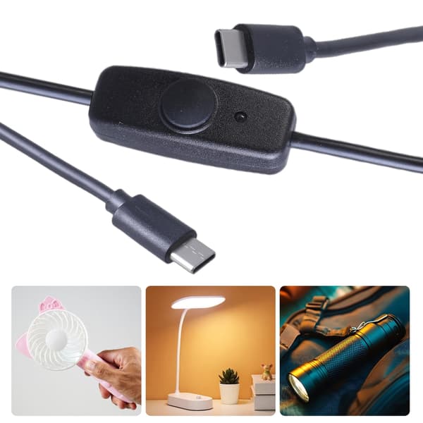 480Mbps Han til Han Stikledning USB C Strømkabel med Integrerede Kontakter