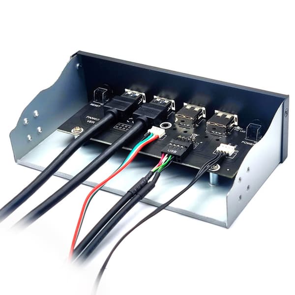 Bærbar 19 Pin / 9 Pin til USB 3.0 USB 2.0 Hub Frontplade 4 Port CD-ROM Rack