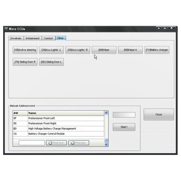 Bilprogrammerings- og diagnostisk utstyr med USB-grensesnitt for VCP CAN
