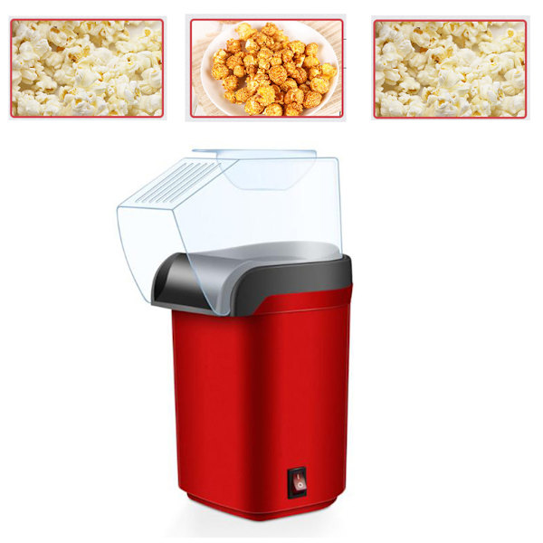 Hot Air Popcorn Maker Machine Hem Popcorn Maker 3 Minuter Snabb Elektrisk Popcorn Popper Hälsosamt mellanmål för barn Vuxna