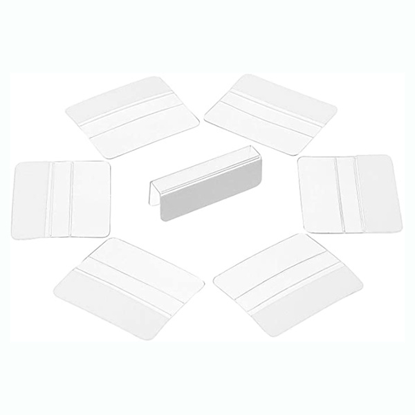 100 stycken plastörhängen kortadapter Självhäftande smycken display adapter för kvinnor örhängen halsband kort display