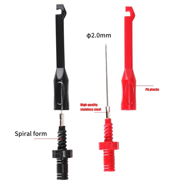 Piercing Probe Clip 4mm Bananplugg Auto Testledninger for Elektrisk Testing