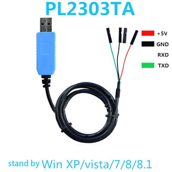 Teollinen PL2303TA Latauskaapeli USB - TTL RS232 Moduuli USB - Sarjaliitäntä