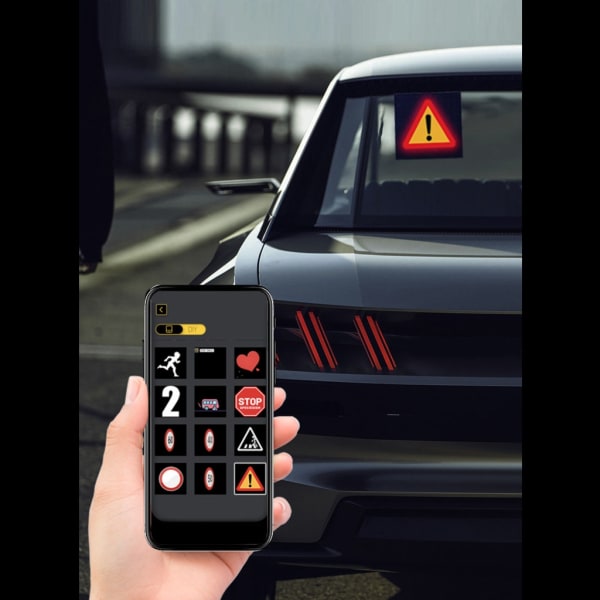 Iögonfallande LED-pixelpanel Uttrycksskärm för bil bakfönsterskyltar 5V rullande reklam Text Animation Display