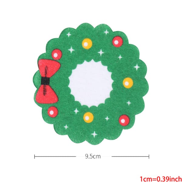 Christmas Drink Coaster Wine Tea Coffee Cup Mat Pad Xmas Holiday Ornaments Decor null - E