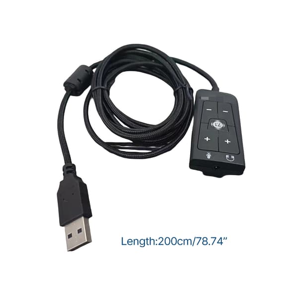 USB til 3,5 mm jackstik eksternt lydkort til Cloud2 7.1 stereolydadapter