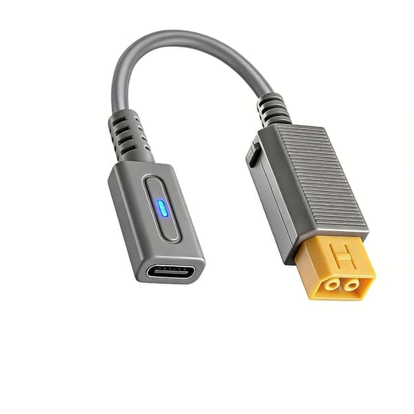Hurtiglading Type C hunn til WiiU strømkabel 12 cm med LED strømstatus