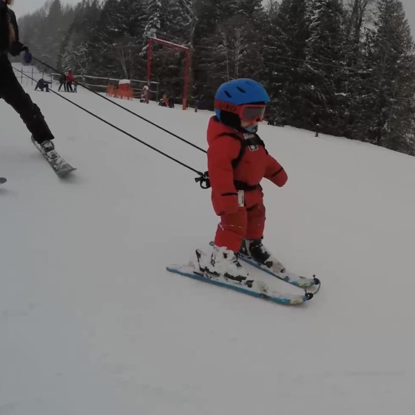 Skidsele för barn Snowboardträningssele Skiddragningsrep Skridskoåkning Säkerhetsrem för med handtag Transparent Le