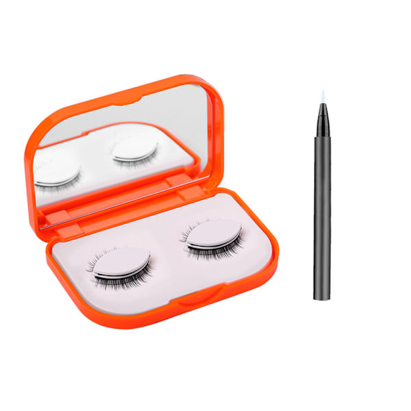 Återanvändbara Självhäftande Ögonfransar Inget Lim eller Eyeliner Behövs, Lätta Att Applicera 3s Att Sätta På, Stabila Vattentäta Falska Ögonfransar
