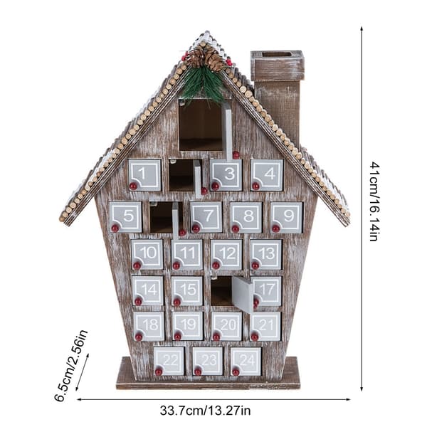 Advent Kalender i Tre Skrivebordsornament for Julepynt