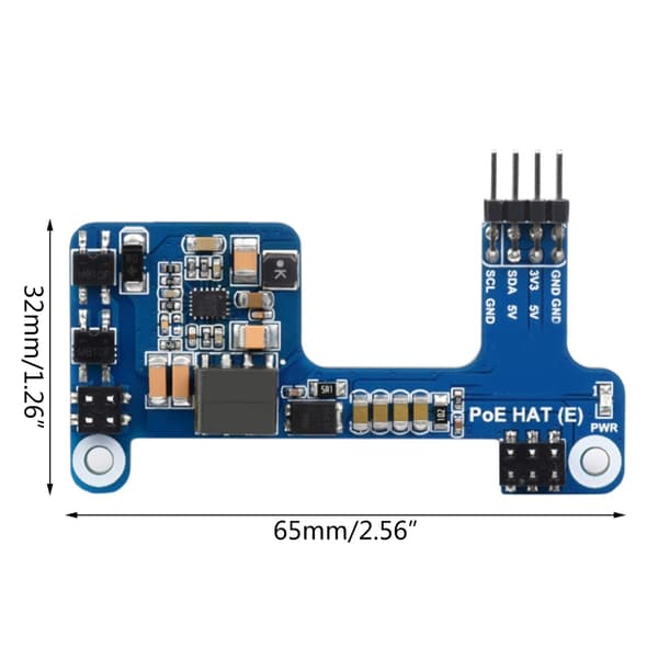 POE Strøm over Ethernet-modul HAT for 4B 3B+ Utvidelseskort