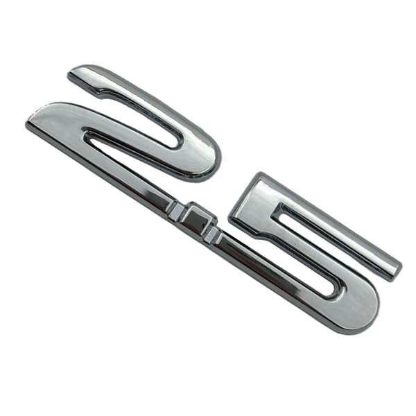 Biltillbehör 3D ABS Bilmärke Dekal 2.0 2.5 Formad 2.5 bright silver