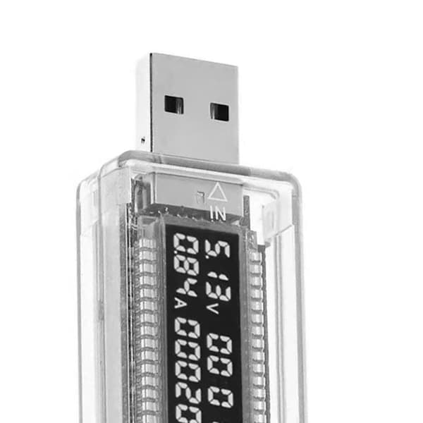 USB Strømtester Analysator Spenninger Amperemeter Måler For Billaderkabel