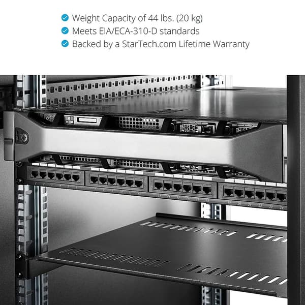 1U Server Rack Hylde Universal Ventileret Bakke til 19\" Udstyrsrack & Kabinet