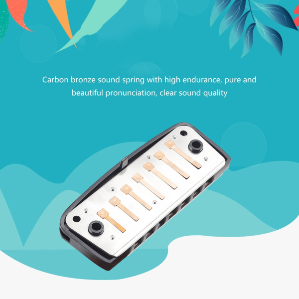 7-håls minimunspel Diatonisk munspel med linor Födelsedagspresenter för barn, studenter och nybörjare munspel C tone blue