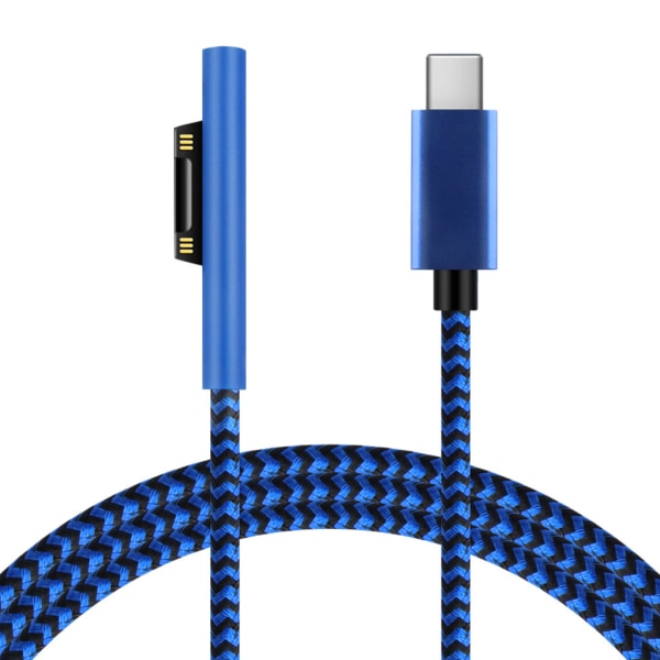 1,8 m USB Type-C power adapter 15v 3A Pd snabbladdningskabel Lämplig för Microsoft- Surface Pro 3 4 5 6 7 Blue