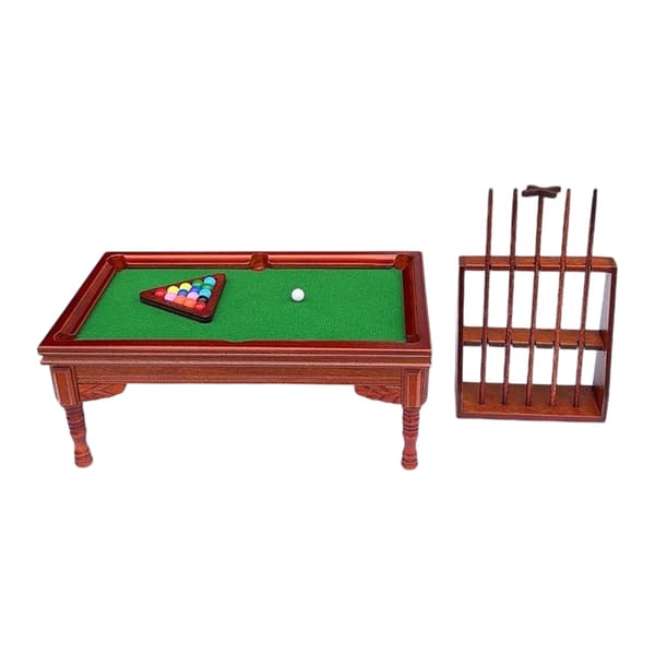 1:12 Skala Miniature Poolbord Mini Træ Billard Model Layout Rekvisitter Gave
