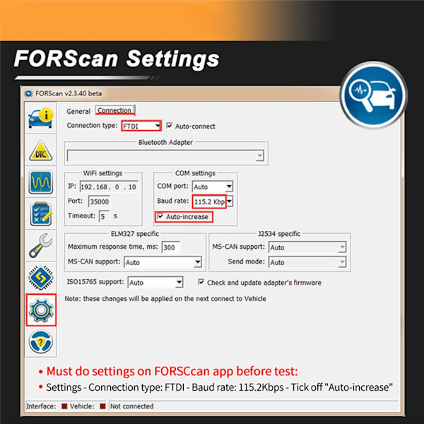 ELM327 För MSAN OBD2 Scanner OBDII