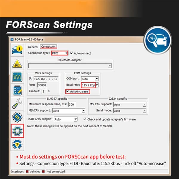 ELM327 Til MSAN OBD2 Scanner OBDII