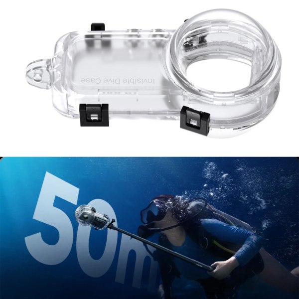 Professionellt vattentätt case undervattenshus/silikonhylsa Fånga undervattenspanorama som passar för 360 X3 Black