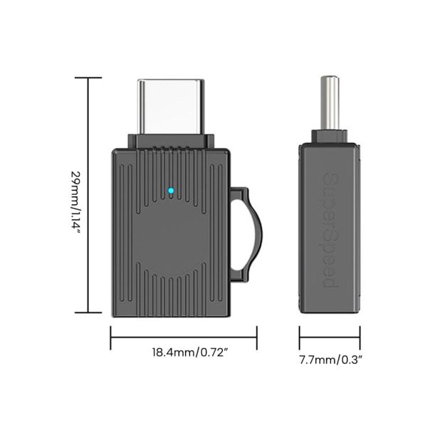 USB C till USB adapter, OTG-adapter för snabb filöverföring och laddning av hållbar zinklegeringsdesign Light gold