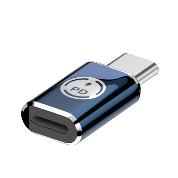 Adapter USB C till Lightning, 1 Pack Lightning hona till typ C hanadapter, stöder endast laddning och data Side bend