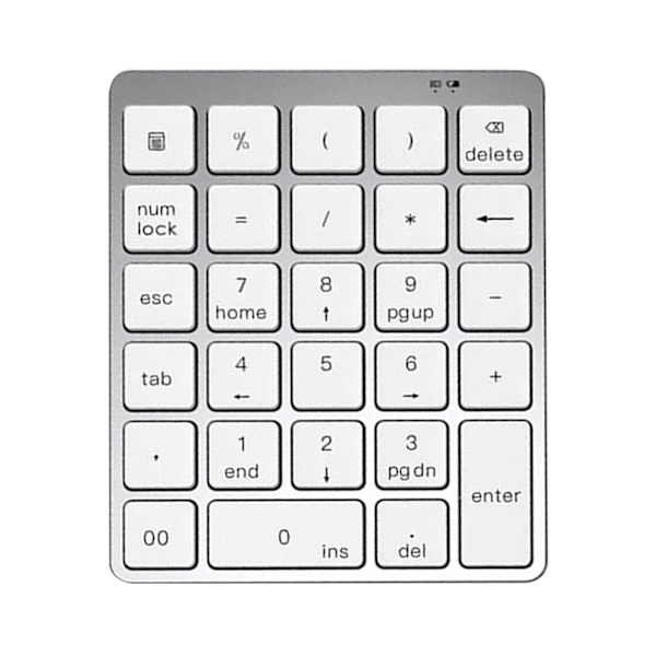 Bluetooth-kompatibelt/ Kablet numerisk tastatur USB Type-C numerisk tastatur med 28 taster Signaloverføringsstabilitet tastatur