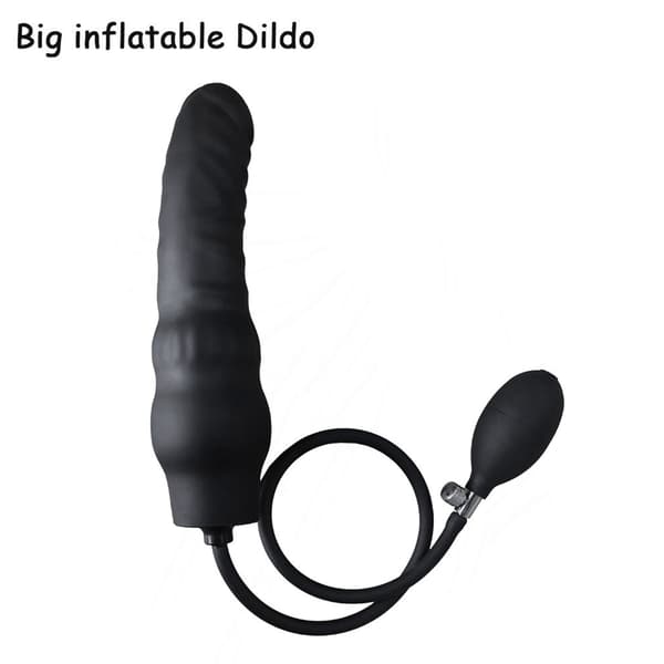 Oppblåsbar analpluggpumpe-utvider Stor rumpeplugg Prostatamassasje analdilatator