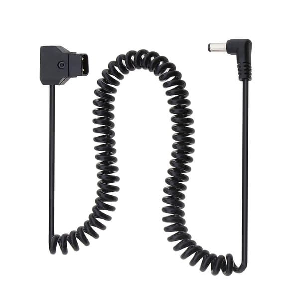 Slitesterk D-Tap til DC5.5 2.1mm spiralkabel for Bmcc Bmpc kameraer strømledning