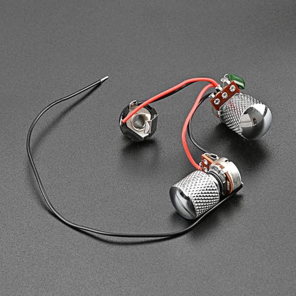 Byte av ledningsnät för elgitarr, 1 volym 1 ton 2 rattar 3-vägs vippströmbrytare 500K Potter & Jack för gitarr