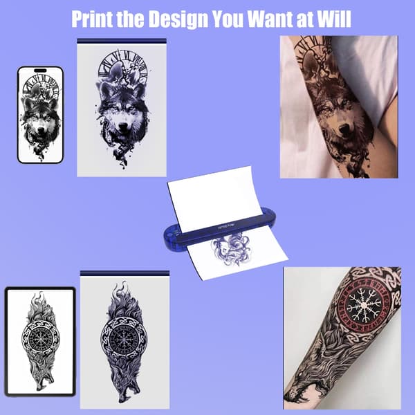 USB tatueringsöverföringsmaskin med integrerade värme- och intrycksfunktioner