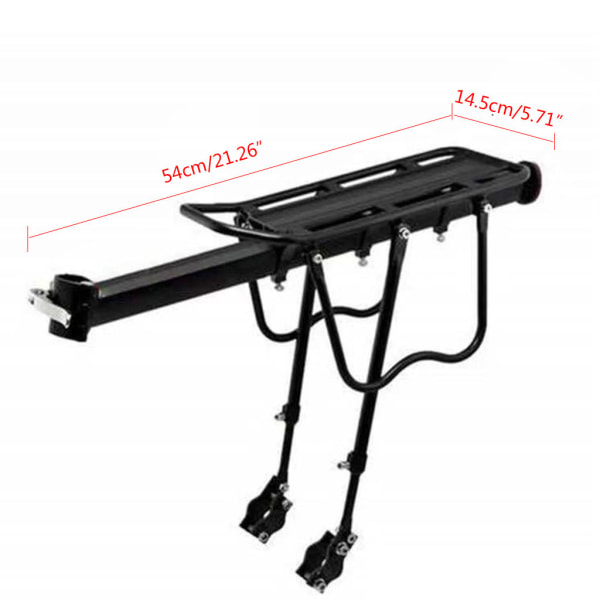 Bike Cargo Rack Bakre Cykelställ för baksidan av cykel för Carrier Rack Quick Release MTB Road Cykel Rack 110 lbs