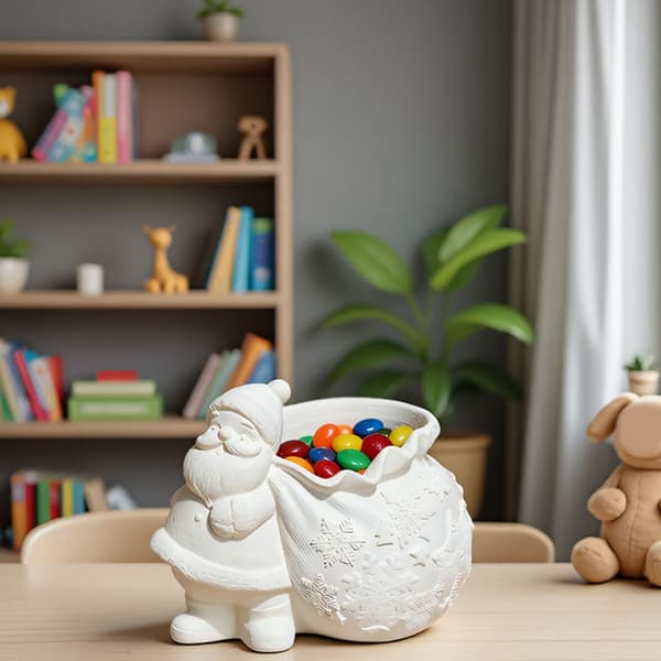 Santa Silikon Blomkruka Vas Formar Jul-Tema Ljus Kopp Silikonform