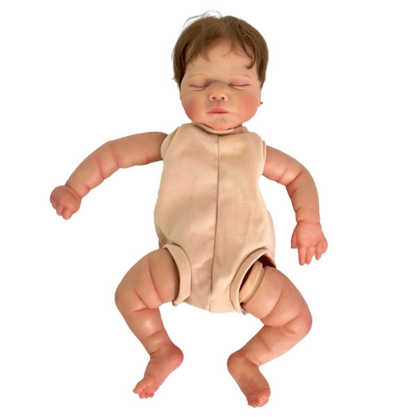 19'' Reborns Docka Kit Babydocka Leksak Vårdande Docka Realistisk Handgjord Mjuk Oavslutad Babydocka Barn DIY Hantverksleksak