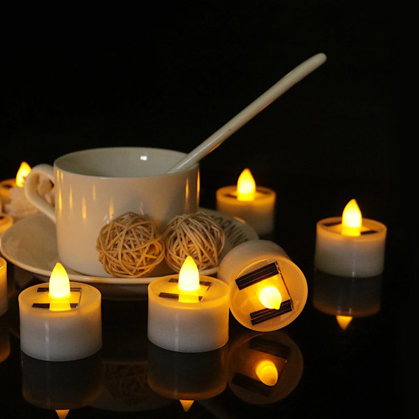 12 st Solar Candle Light Rökfri Simulering Elektronisk Ljus Lykta Lampa