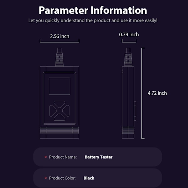 Startströmsladdningstestare Diagnostikverktyg Generator Batteritestare Analysator