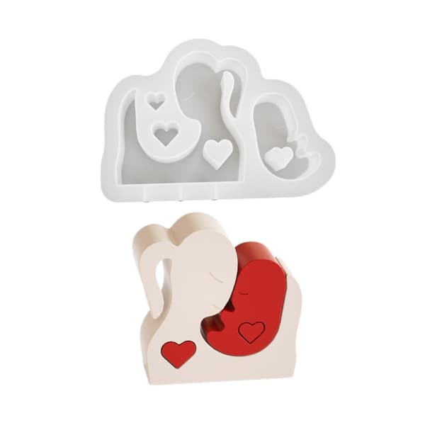 Mor og baby statue form Mors Dag silikoneform DIY aromaterapi lys