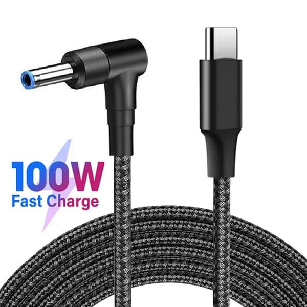 Laptop Strømforsyningskabel USB C til DC4.5x3.0mm Adapter Hurtigladekabel