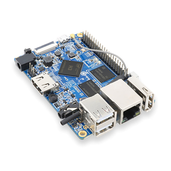Orange Pi PC Plus utvecklingskort 1G med 8GB Emmc Flash, Mini Open-Source Single Board, Support 100M Ethernet-port