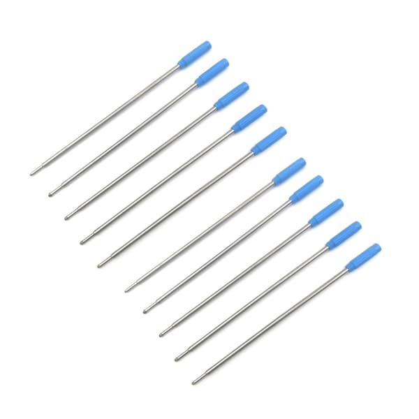 10 stk. udskiftelige kuglepensrefiller - blå sort (115 mm) Blue